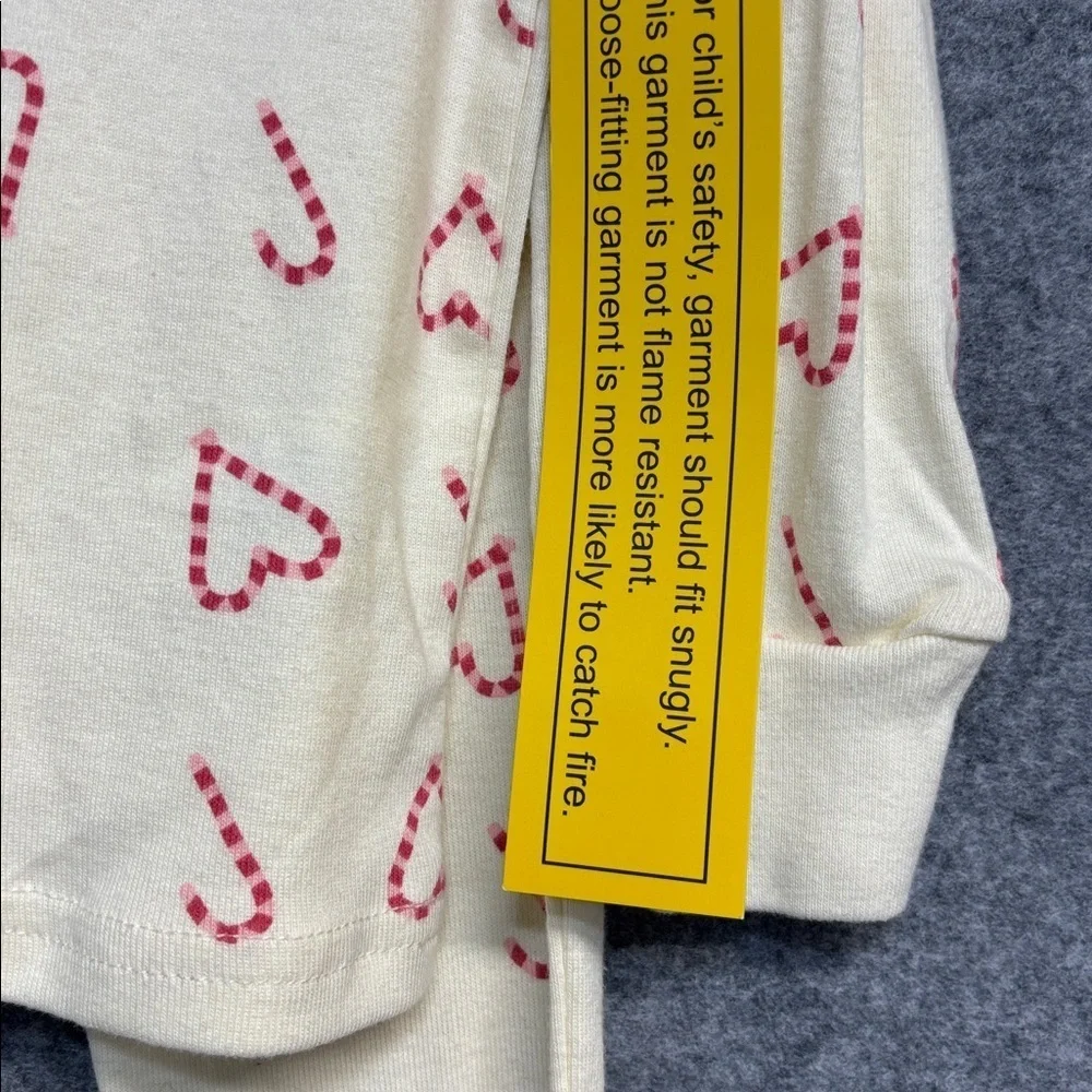 Rabbit + Bear 3 piece organic pj set and socks candy canes an hearts 4t